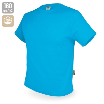 Camiseta de Algodón en Color Azul